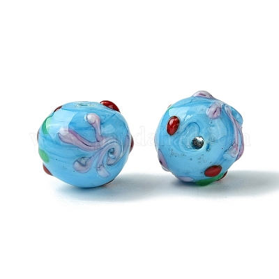 Fatti a mano perle di vetro irregolari&nbsp;FOIL-B001-08E-1