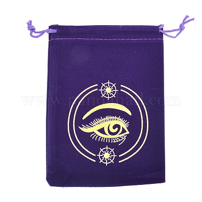 Pochettes de tarot à imprimé oeil de velours&nbsp;PW-WG17539-13-1