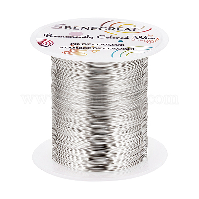 Soft Flex 28 Gauge Craft Wire - Non-Tarnish Silver Plated Artistic Wire For Jewelry Making | 45 Feet Ultra Thin Wire