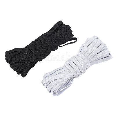 Wholesale 1/4 inch Flat Braided Elastic Rope Cord 