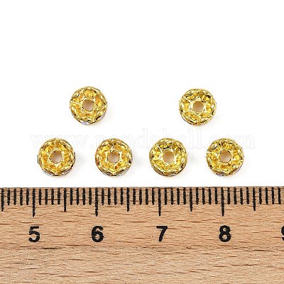 Messing Strass Zwischen perlen&nbsp;RSB028NF-02G-1