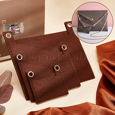 WADORN 3 Colors Felt Handbag Insert Liner, Purse Insert Organizer Clutch  Crossbody Conversion Kit with Eyelets for LV Kirigami Clutch Envelope