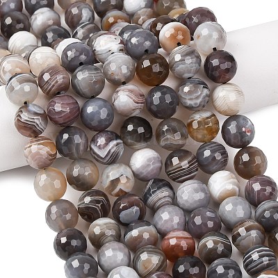 Natur Botswana Achat Perlen Stränge&nbsp;G-G453-B01-10mm-1