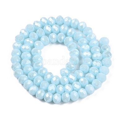 Chapelets de perles en verre électroplaqué&nbsp;EGLA-A044-P6mm-A06-1
