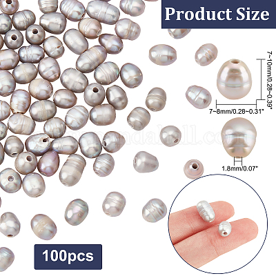 Shop NBEADS 100 Pcs 7~8 mm Natural Cultured Freshwater Pearl Beads