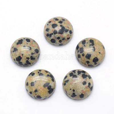 Dalmatiner Jaspis Natur Cabochons&nbsp;X-G-P393-R33-10MM-1