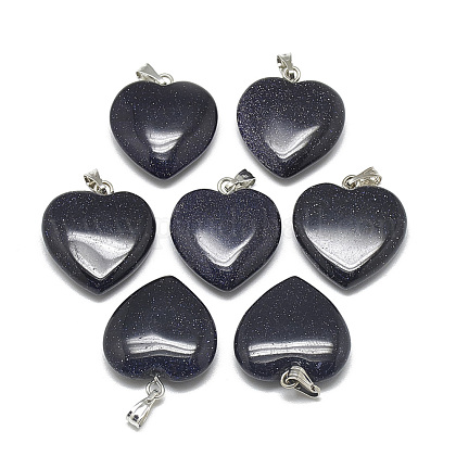 合成ブルーゴールドストーン青金砂石ペンダント 真鍮パーツ ハート プラチナ 18 18 5x16 16 5x5 6mm 穴 5x2mmの通販 Jp Pandahall Com