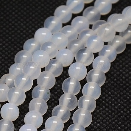 Natural Agate Round Beads Strands G-L086-4mm-30-1