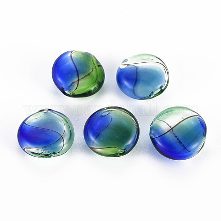Cuentas de globo de vidrio soplado hechas a mano transparentes X-GLAA-T012-23-1