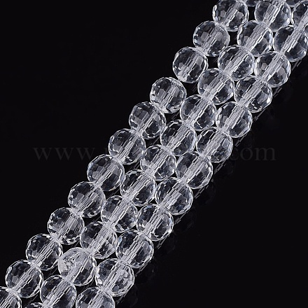 Chapelets de perles en verre transparent X-GLAA-R095-6mm-15-1