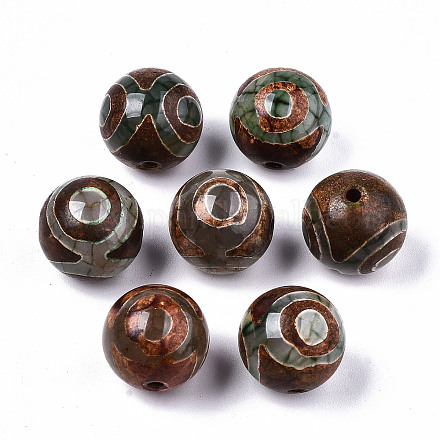 Abalorios de Dzi de estilo tibetano TDZI-N001-004-1
