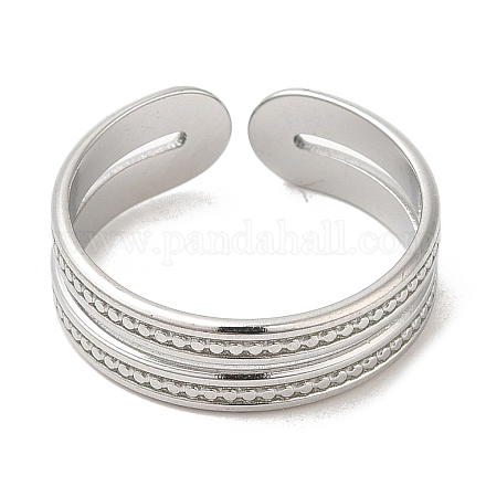 304 Stainless Steel Open Cuff Rings RJEW-K245-86P-1