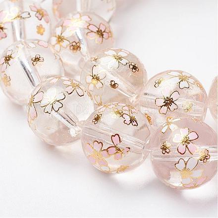 Chapelets de perles vernissées manuelles LAMP-E015-01H-1