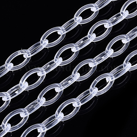 Прозрачные цепочки из абс-пластика ручной работы X-KY-S166-001I-1