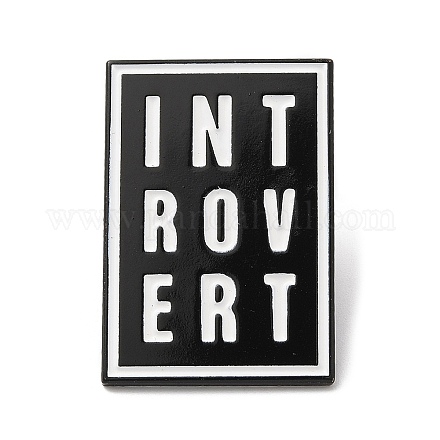 Wort introvertierte Emaille-Pin JEWB-H010-04EB-02-1
