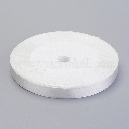 Leche blanca de satén costura boda de la cinta diy X-RC10mmY042-1