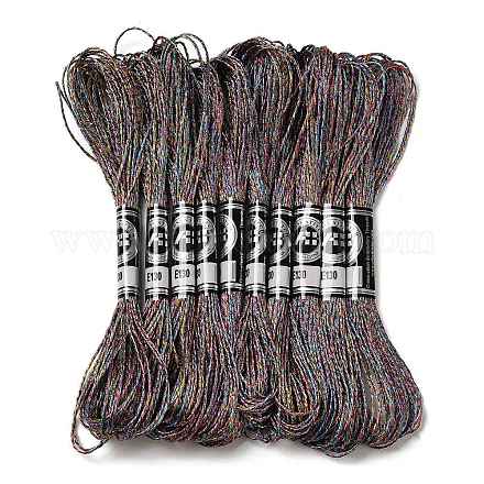 10 Skeins 12-Ply Metallic Polyester Embroidery Floss OCOR-Q057-A05-1