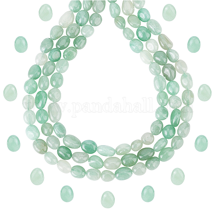 SUPERFINDINGS about 93~120pcs 3 Strands Natural Green Aventurine Strands Green Aventurine Gemstone Strands Nuggets Beads for Necklace Bracelet Jewelry Making G-FH0001-50-1