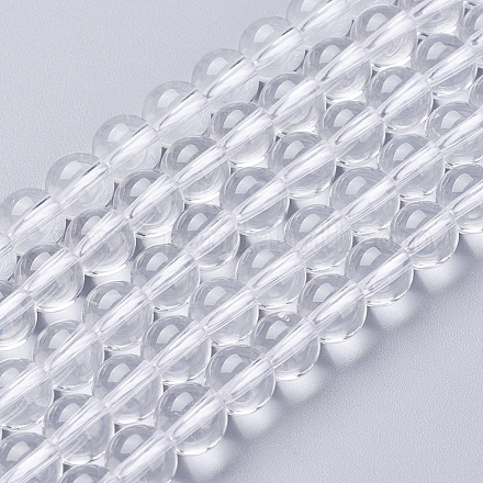 Chapelets de perles en cristal de quartz naturel X-G-C175-6mm-2-1