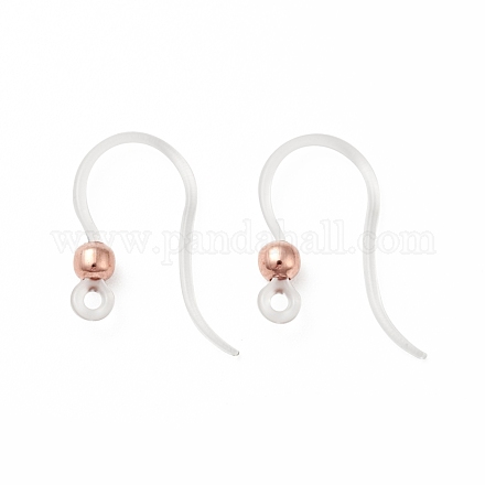 Crochets de boucle d'oreille en résine transparente RESI-G050-01RG-1