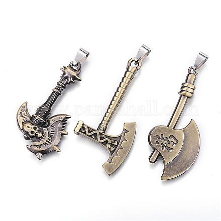 Gros pendentifs en alliage de style tibétain PALLOY-F141-31-1