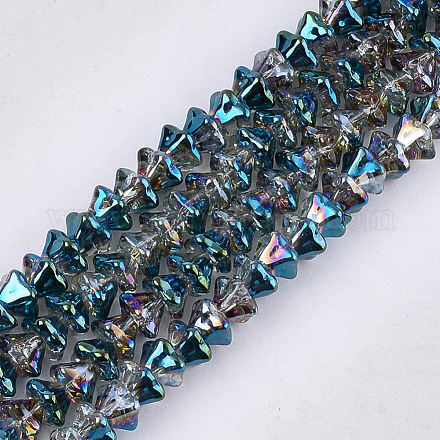 Electroplate Glass Beads Strands EGLA-T017-02B-1