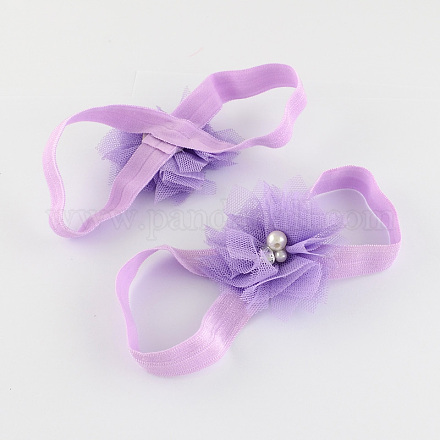 Bande del piede elastico con fiore per bambino   OHAR-R110-10-1