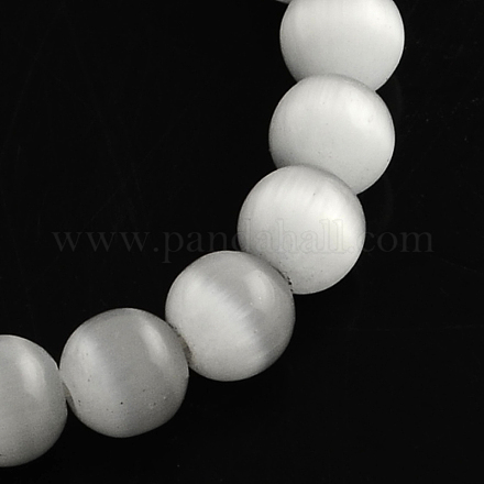 Chapelets de perles d'œil de chat en verre CE-R010-08K-1