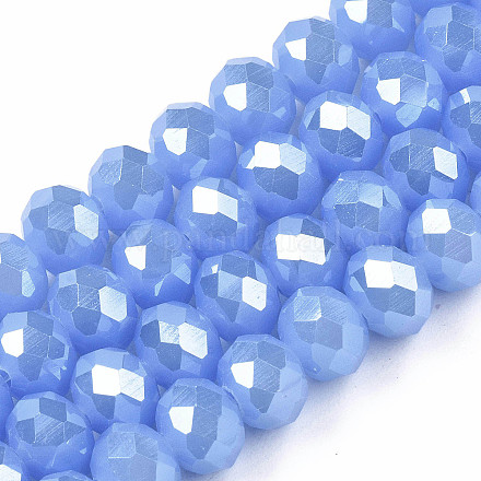 Electroplate Glass Beads Strands EGLA-A034-J10mm-A02-1