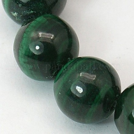 Chapelets de perles en pierre gemme de malachite naturelle G-I001-11mm-01-1