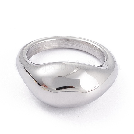 ユニセックス304ステンレススチールフィンガー指輪  円形  ステンレス鋼色  サイズ7  3.2~9.8mm  内径：17.3mm X-RJEW-K233-11B-P-1