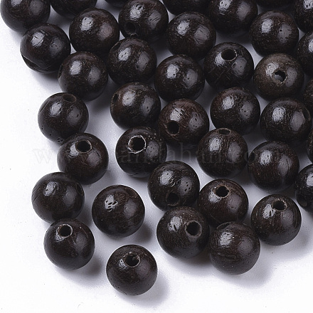 Natural Wood Beads WOOD-S666-6mm-02-1