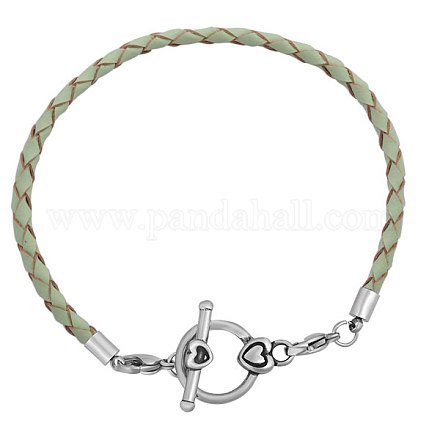 Braided Leather Cord Bracelet Makings MAK-M021-05-B-1
