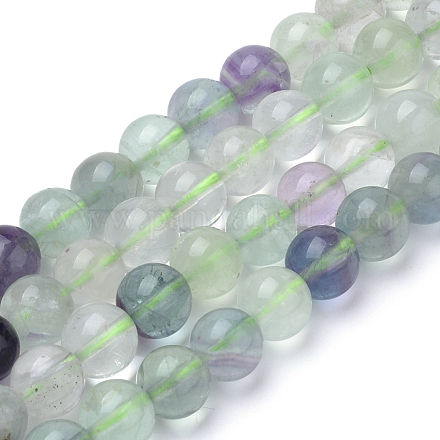 Natürlichen Fluorit Perlen Stränge G-S150-38-10mm-1