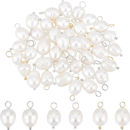 Benecreat 42 pz 3 stili pendenti di perle d'acqua dolce coltivate naturali FIND-BC0002-78-1