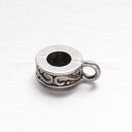 Tibetischen Stil Zinklegierung bail Perlen Aufhänger Verbinder PALLOY-ZN63802-AS-1