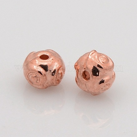Perles d'espacement rondelles en alliage métallique de style tibétain X-PALLOY-O029-01RG-1