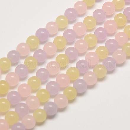 Chapelets de perles en jade de Malaisie naturelle X-G-M098-10mm-01-1