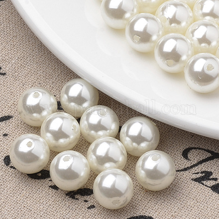 Hebras de perlas de imitación de plástico ecológico MACR-S285-8mm-05-1