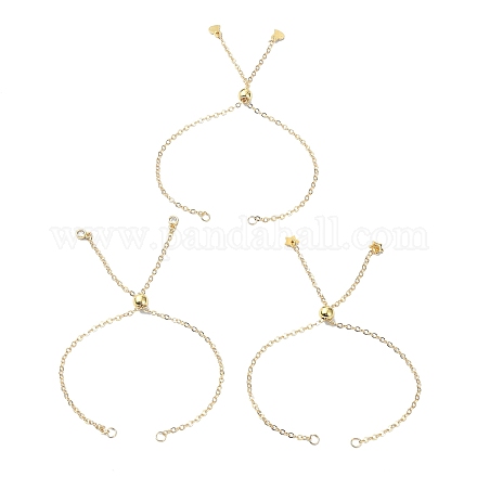 Realizzazione di braccialetti con maglie a catena in ottone AJEW-JB01165-1