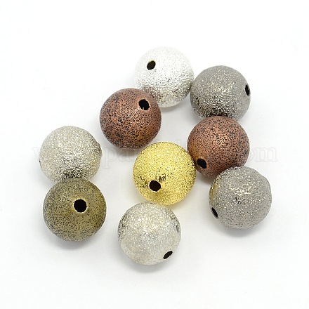Round Brass Textured Beads EC225-M-NF-1