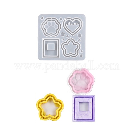 Stampi in silicone per uso alimentare con impronta di zampa fai da te e ciondolo a forma di cuore SIMO-D001-05-1