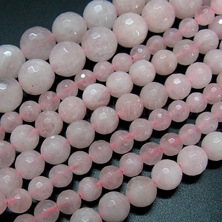 Natürlichen Rosenquarz Perlen Stränge X-G-G542-14mm-31-1