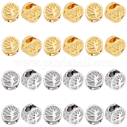 PandaHall Elite 40Pcs 2 Colors Alloy Spacer Beads FIND-PH0005-95-1