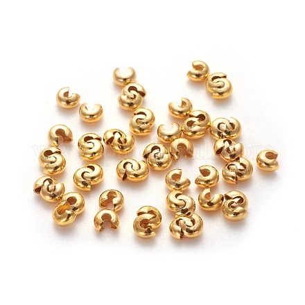 Iron Crimp Beads Covers X-IFIN-H029-G-1