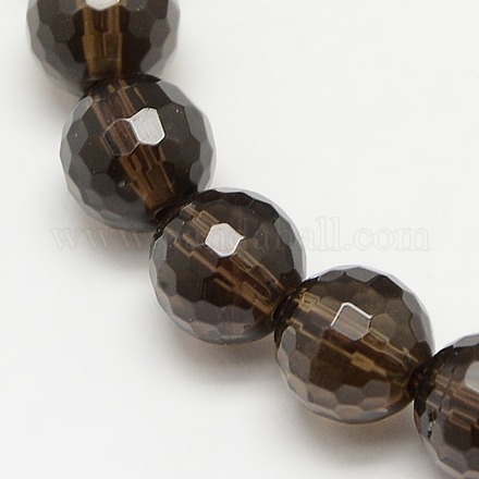 Chapelets de perles de quartz fumé GSFR8mm176-128-1