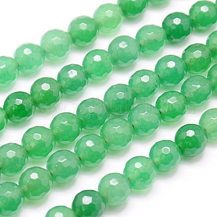 Natural White Jade Beads Strands G-G542-10mm-24-1