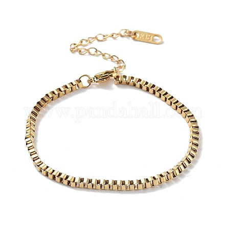316 Surgical Stainless Steel Box Chain Bracelet BJEW-M305-06G-1