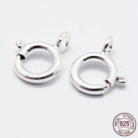 925 sterling silver spring ganci ad anello STER-K167-076B-S-1