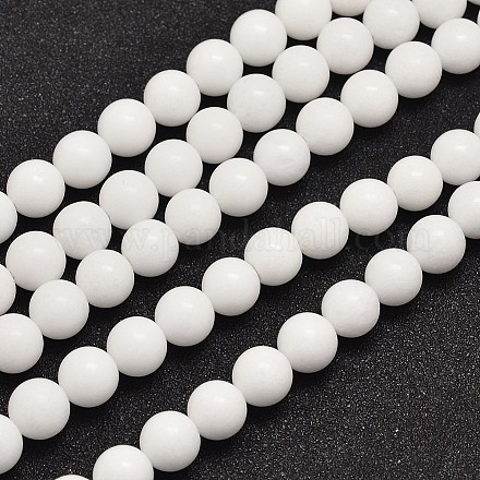 Chapelets de perles en jade de malaisie naturelle G-A146-8mm-B01-1